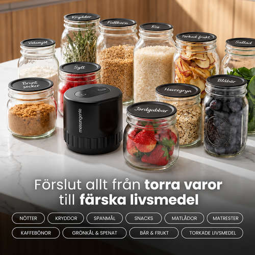 Elektrisk vakuumförseglare för glasburkar